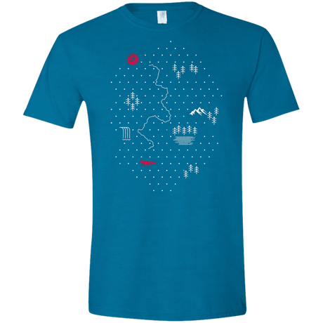 T-Shirts Antique Sapphire / S Map of Nature Men's Semi-Fitted Softstyle