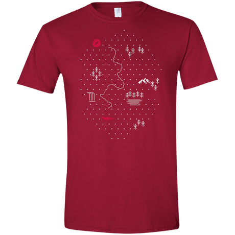 T-Shirts Cardinal Red / S Map of Nature Men's Semi-Fitted Softstyle