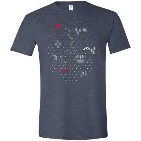 T-Shirts Heather Navy / S Map of Nature Men's Semi-Fitted Softstyle