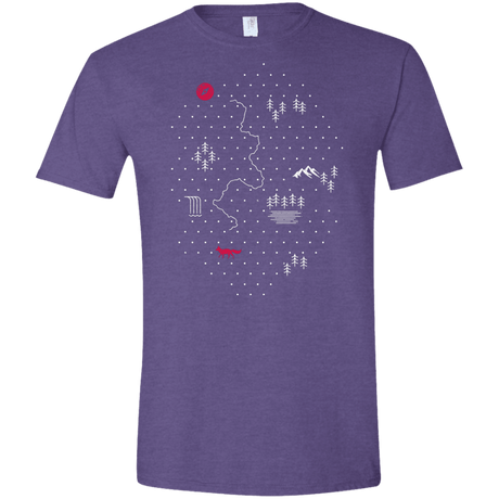 T-Shirts Heather Purple / S Map of Nature Men's Semi-Fitted Softstyle