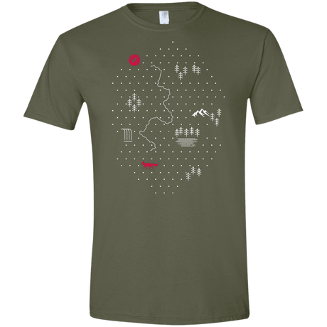 T-Shirts Military Green / S Map of Nature Men's Semi-Fitted Softstyle