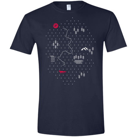 T-Shirts Navy / X-Small Map of Nature Men's Semi-Fitted Softstyle