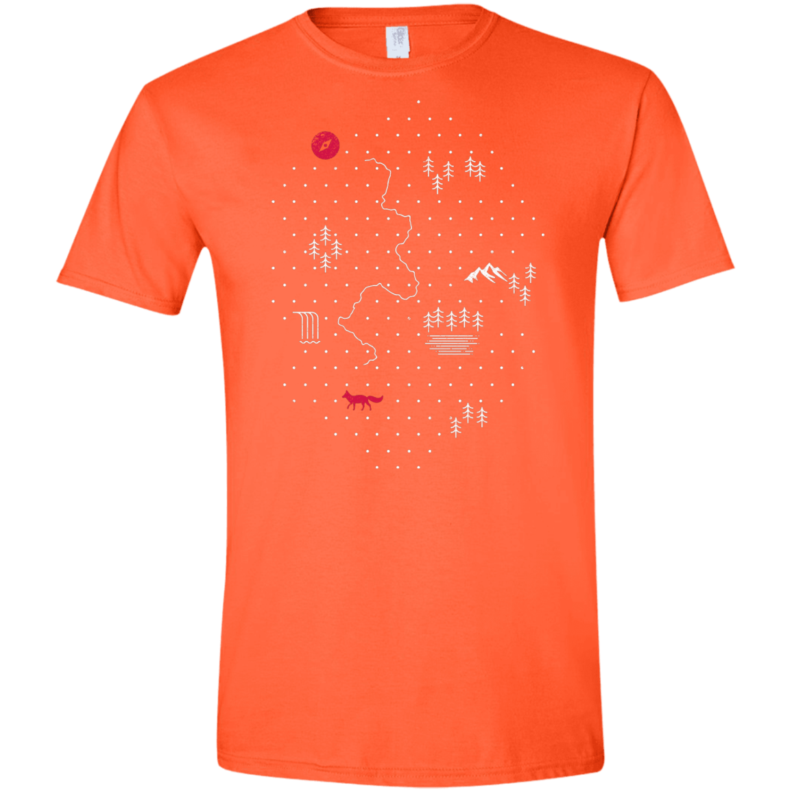 T-Shirts Orange / S Map of Nature Men's Semi-Fitted Softstyle
