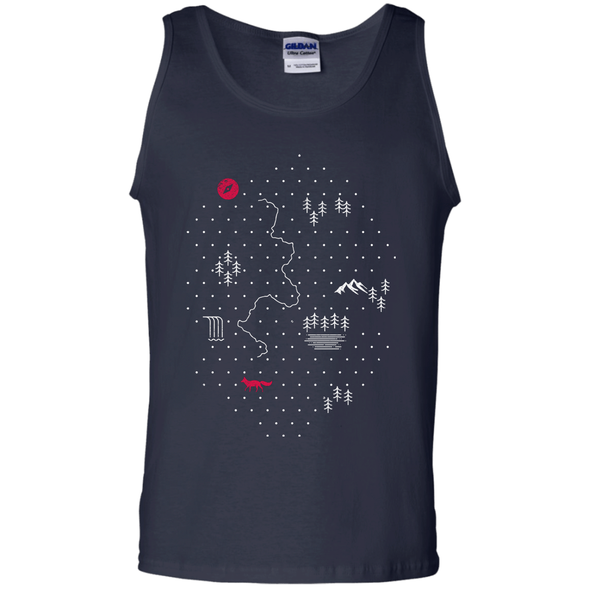 T-Shirts Navy / S Map of Nature Men's Tank Top