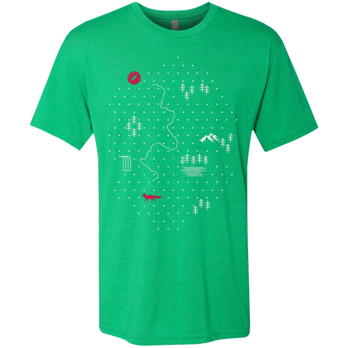 T-Shirts Envy / S Map of Nature Men's Triblend T-Shirt