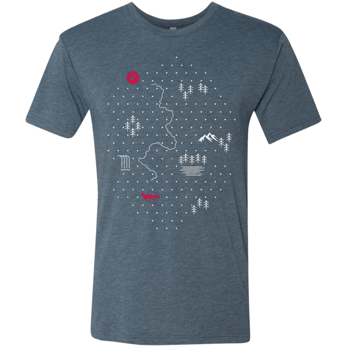 T-Shirts Indigo / S Map of Nature Men's Triblend T-Shirt