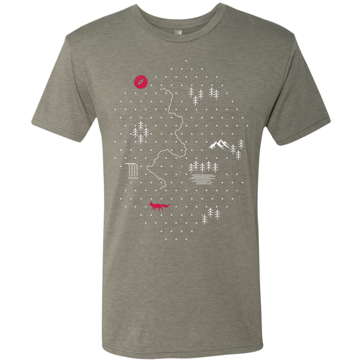 T-Shirts Venetian Grey / S Map of Nature Men's Triblend T-Shirt