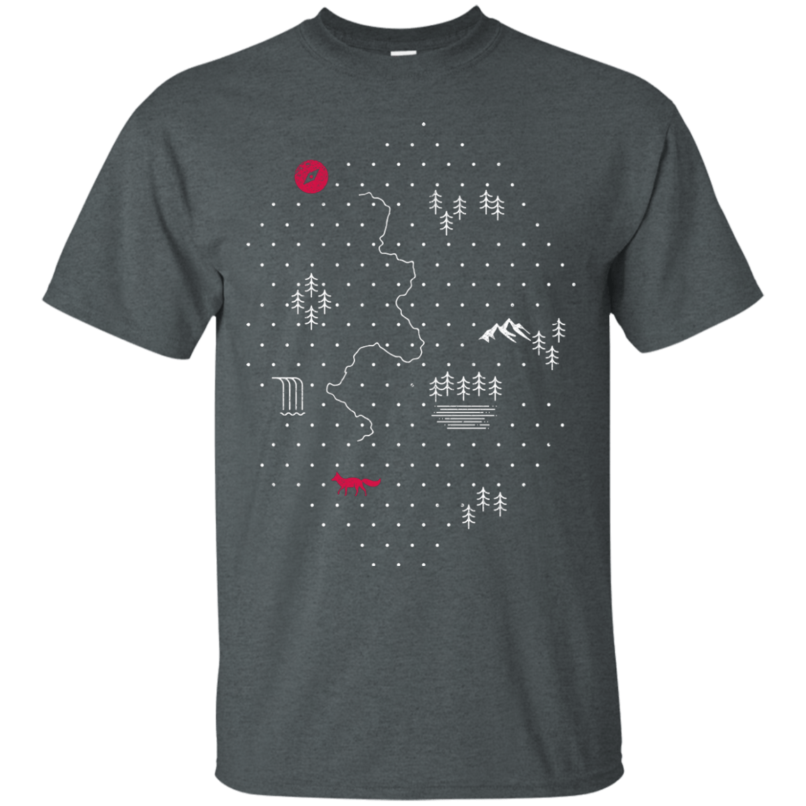 T-Shirts Dark Heather / S Map of Nature T-Shirt