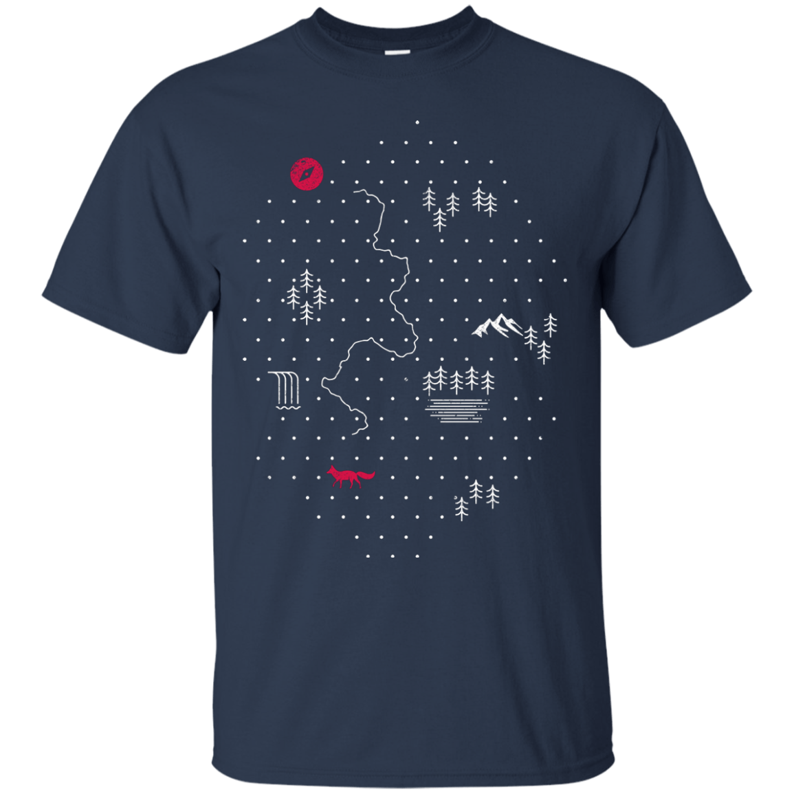 T-Shirts Navy / S Map of Nature T-Shirt