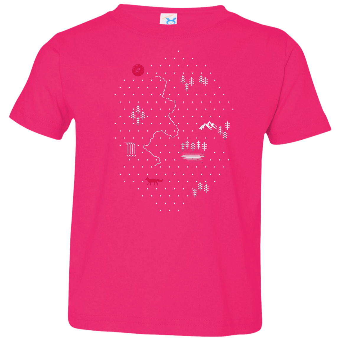 T-Shirts Hot Pink / 2T Map of Nature Toddler Premium T-Shirt