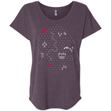 T-Shirts Vintage Purple / X-Small Map of Nature Triblend Dolman Sleeve