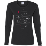 T-Shirts Black / S Map of Nature Women's Long Sleeve T-Shirt