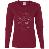 T-Shirts Cardinal / S Map of Nature Women's Long Sleeve T-Shirt