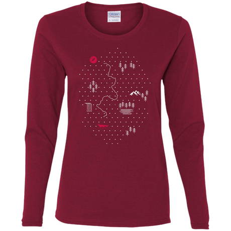 T-Shirts Cardinal / S Map of Nature Women's Long Sleeve T-Shirt