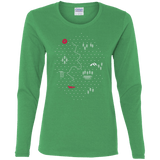 T-Shirts Irish Green / S Map of Nature Women's Long Sleeve T-Shirt