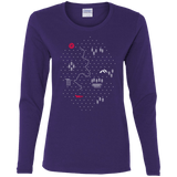 T-Shirts Purple / S Map of Nature Women's Long Sleeve T-Shirt