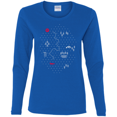 T-Shirts Royal / S Map of Nature Women's Long Sleeve T-Shirt