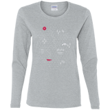 T-Shirts Sport Grey / S Map of Nature Women's Long Sleeve T-Shirt