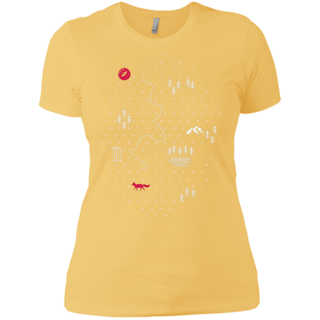 T-Shirts Banana Cream/ / X-Small Map of Nature Women's Premium T-Shirt