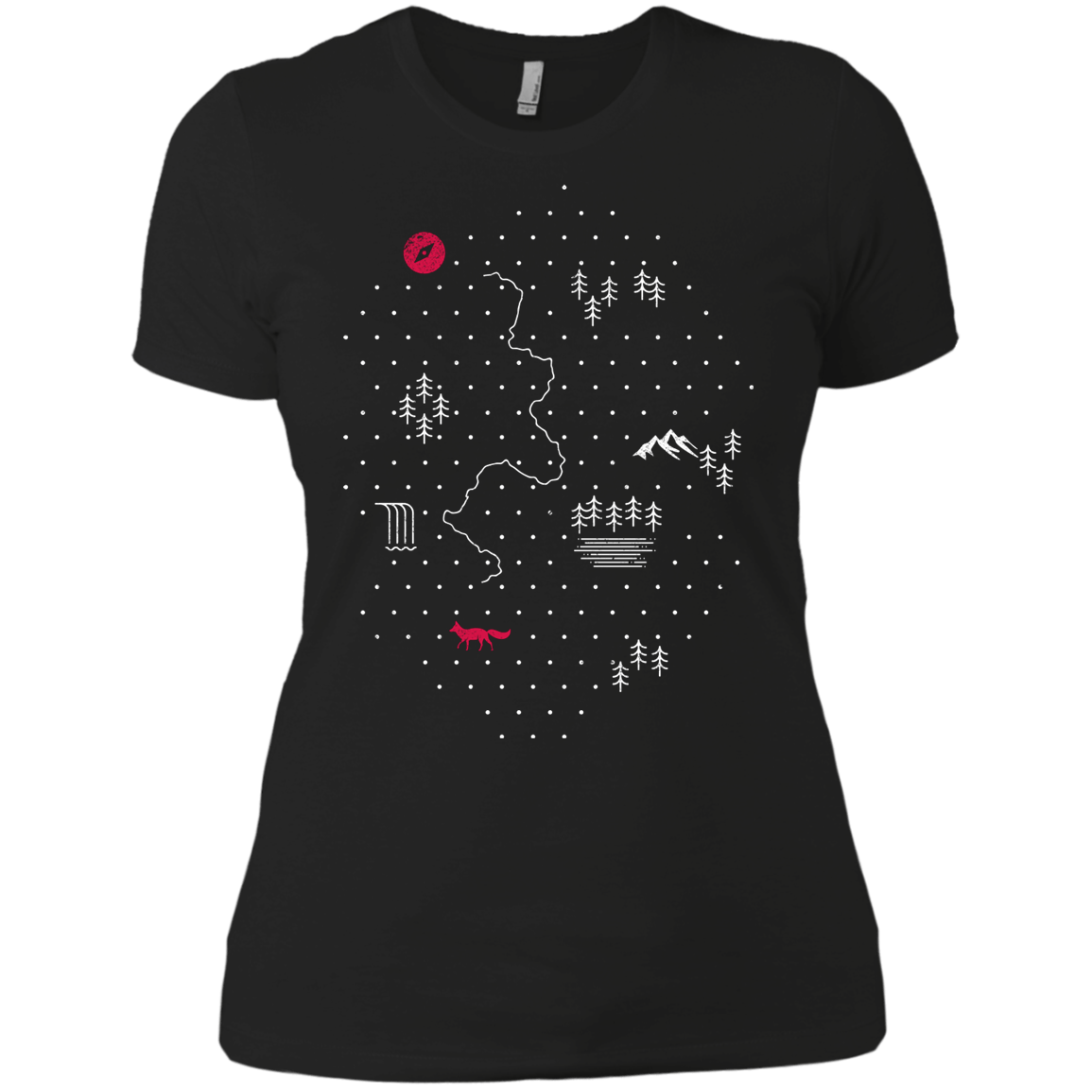 T-Shirts Black / X-Small Map of Nature Women's Premium T-Shirt