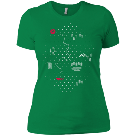 T-Shirts Kelly Green / X-Small Map of Nature Women's Premium T-Shirt
