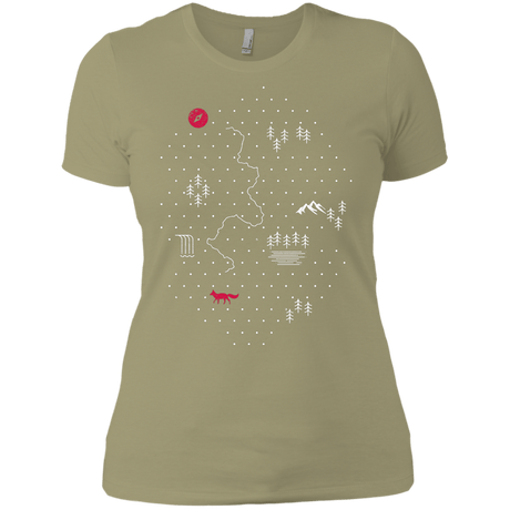 T-Shirts Light Olive / X-Small Map of Nature Women's Premium T-Shirt