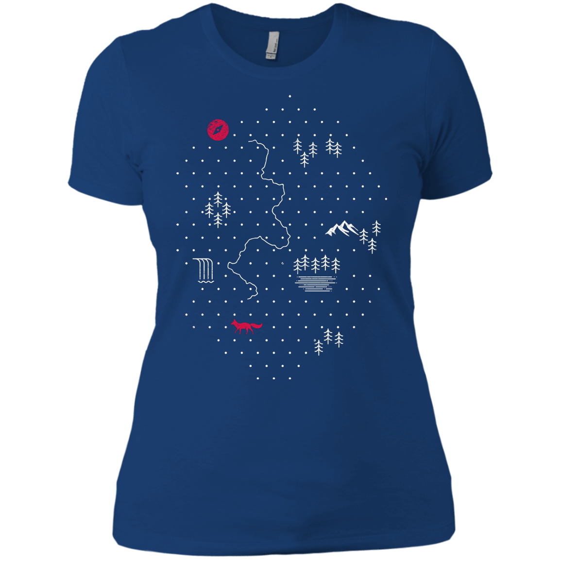 T-Shirts Royal / X-Small Map of Nature Women's Premium T-Shirt