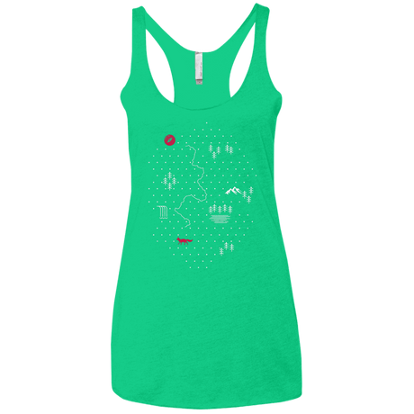 T-Shirts Envy / X-Small Map of Nature Women's Triblend Racerback Tank