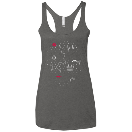 T-Shirts Premium Heather / X-Small Map of Nature Women's Triblend Racerback Tank