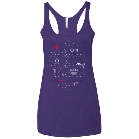 T-Shirts Purple Rush / X-Small Map of Nature Women's Triblend Racerback Tank