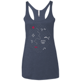 T-Shirts Vintage Navy / X-Small Map of Nature Women's Triblend Racerback Tank