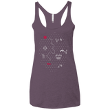 T-Shirts Vintage Purple / X-Small Map of Nature Women's Triblend Racerback Tank