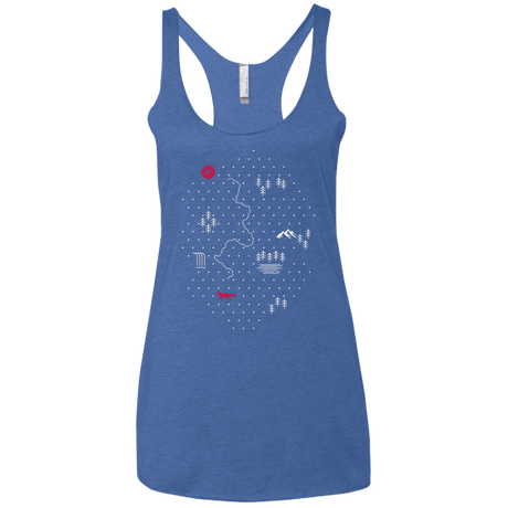 T-Shirts Vintage Royal / X-Small Map of Nature Women's Triblend Racerback Tank