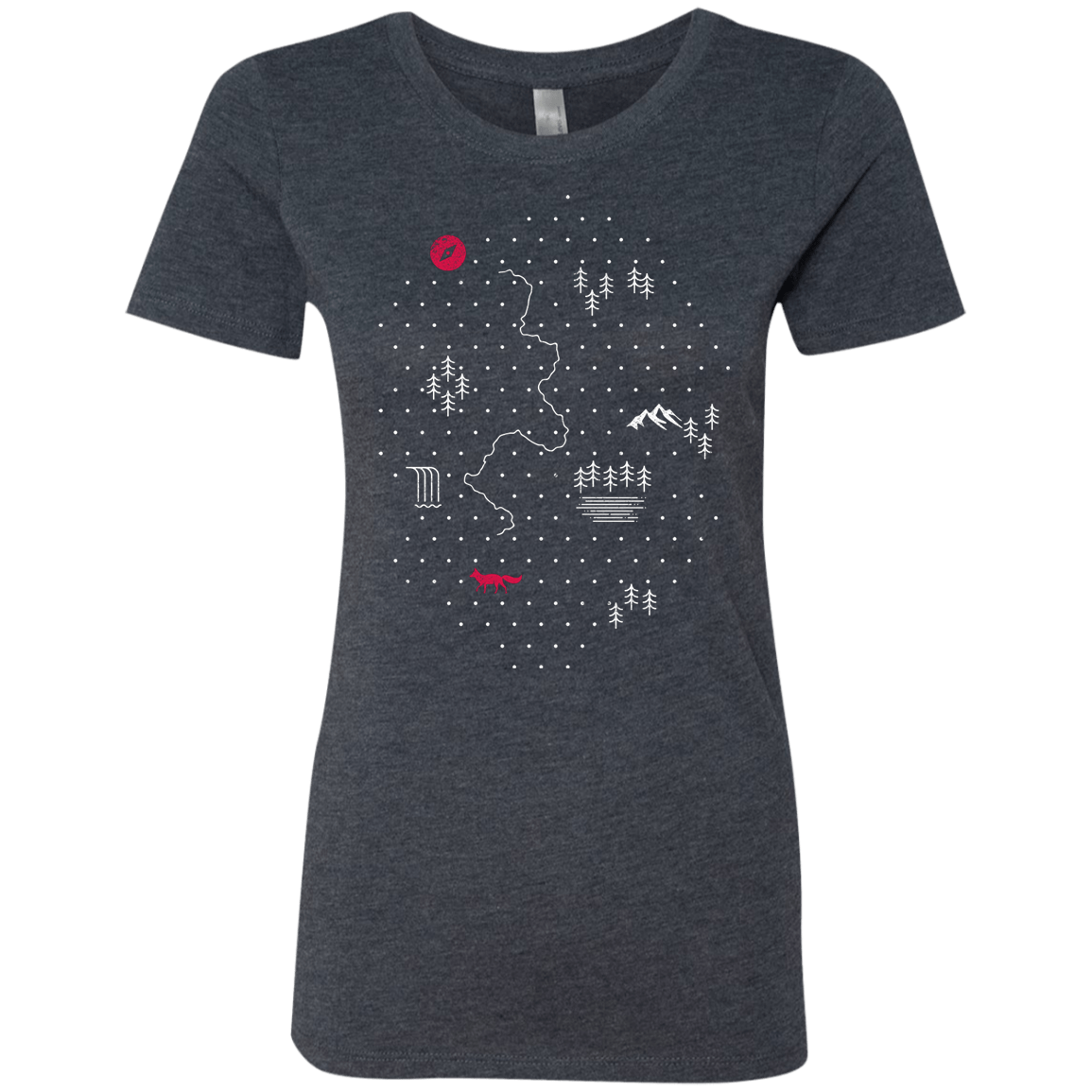 T-Shirts Vintage Navy / S Map of Nature Women's Triblend T-Shirt