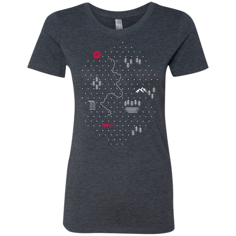 T-Shirts Vintage Navy / S Map of Nature Women's Triblend T-Shirt