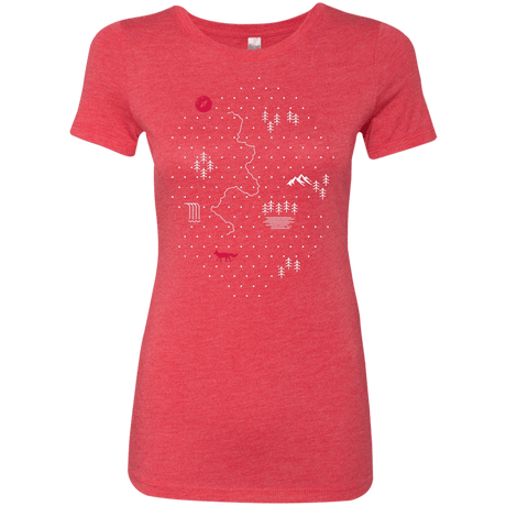 T-Shirts Vintage Red / S Map of Nature Women's Triblend T-Shirt