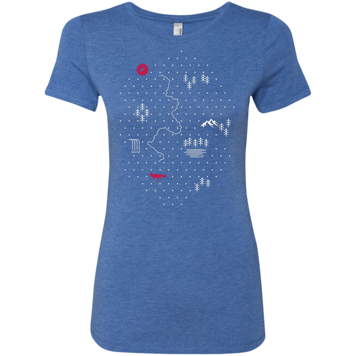 T-Shirts Vintage Royal / S Map of Nature Women's Triblend T-Shirt