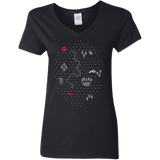 T-Shirts Black / S Map of Nature Women's V-Neck T-Shirt