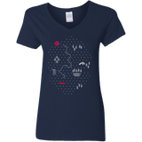 T-Shirts Navy / S Map of Nature Women's V-Neck T-Shirt