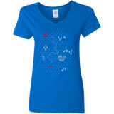 T-Shirts Royal / S Map of Nature Women's V-Neck T-Shirt