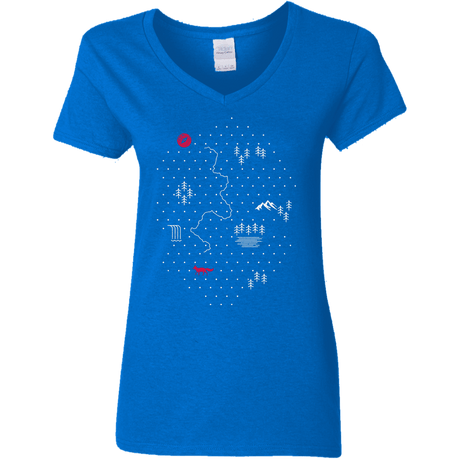 T-Shirts Royal / S Map of Nature Women's V-Neck T-Shirt