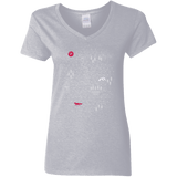 T-Shirts Sport Grey / S Map of Nature Women's V-Neck T-Shirt