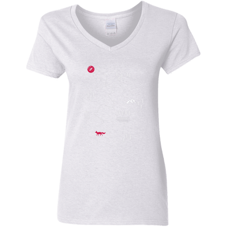 T-Shirts White / S Map of Nature Women's V-Neck T-Shirt