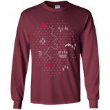 T-Shirts Maroon / YS Map of Nature Youth Long Sleeve T-Shirt