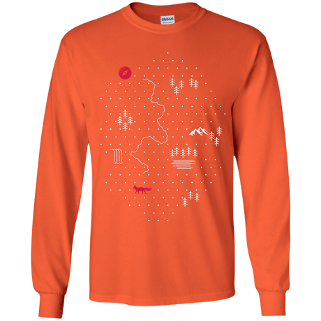 T-Shirts Orange / YS Map of Nature Youth Long Sleeve T-Shirt
