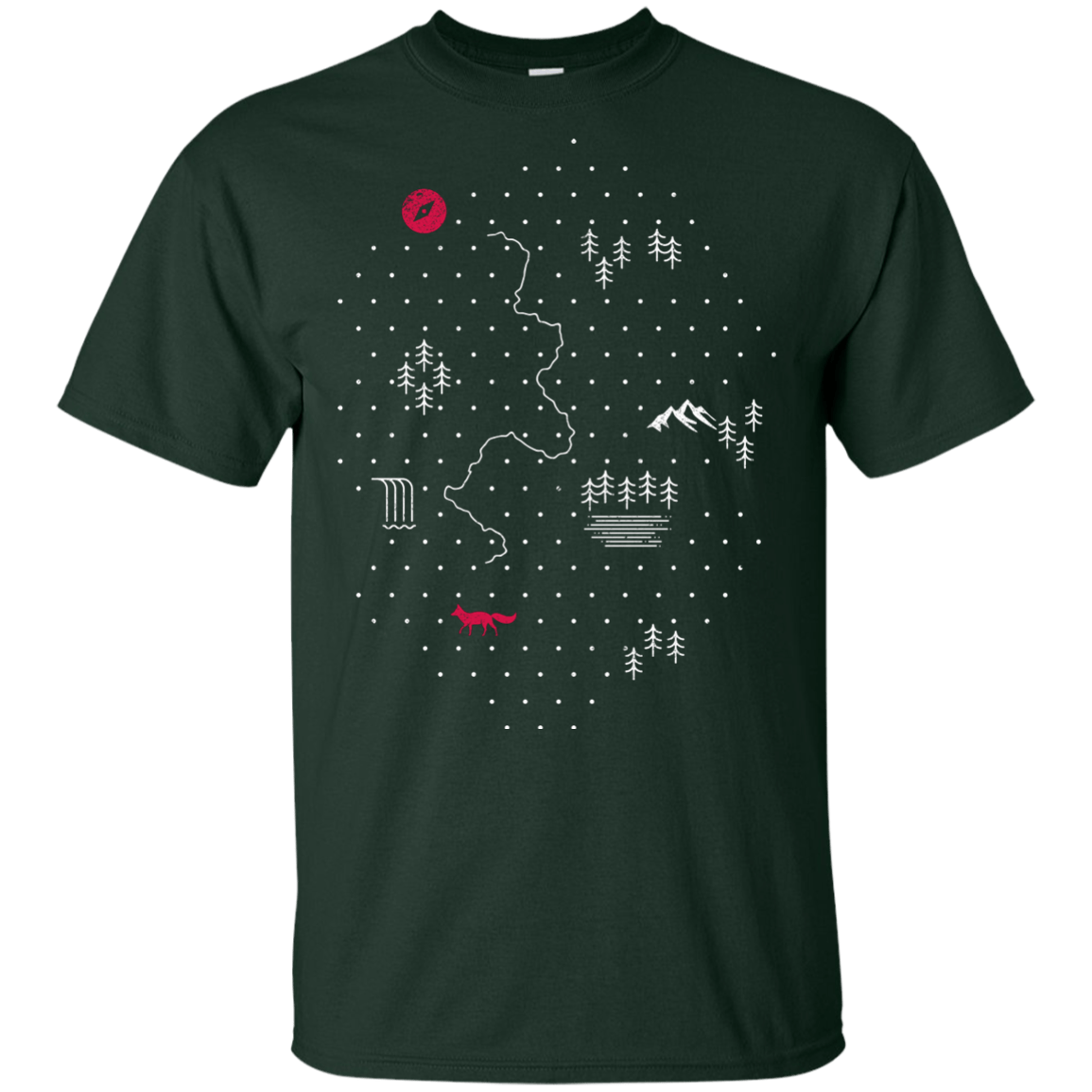 T-Shirts Forest / YXS Map of Nature Youth T-Shirt