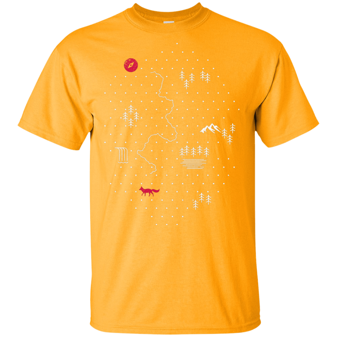 T-Shirts Gold / YXS Map of Nature Youth T-Shirt