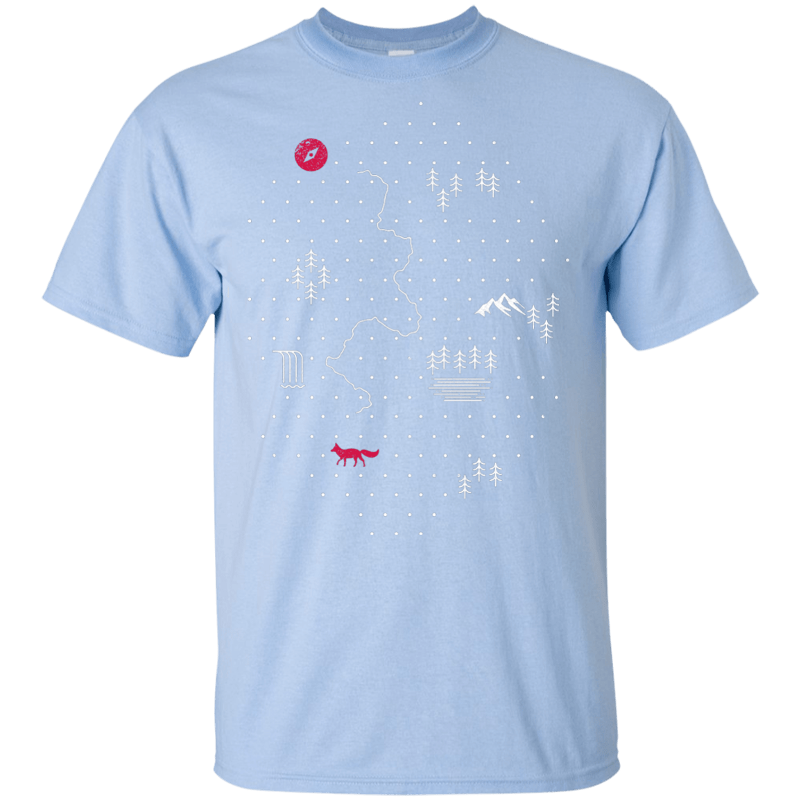 T-Shirts Light Blue / YXS Map of Nature Youth T-Shirt