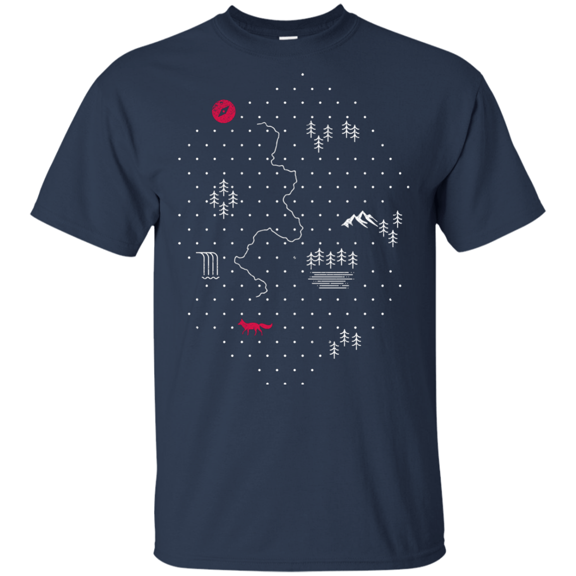 T-Shirts Navy / YXS Map of Nature Youth T-Shirt