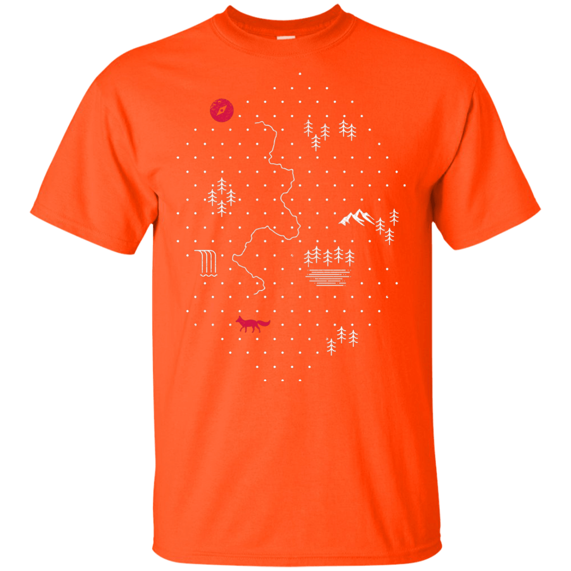 T-Shirts Orange / YXS Map of Nature Youth T-Shirt